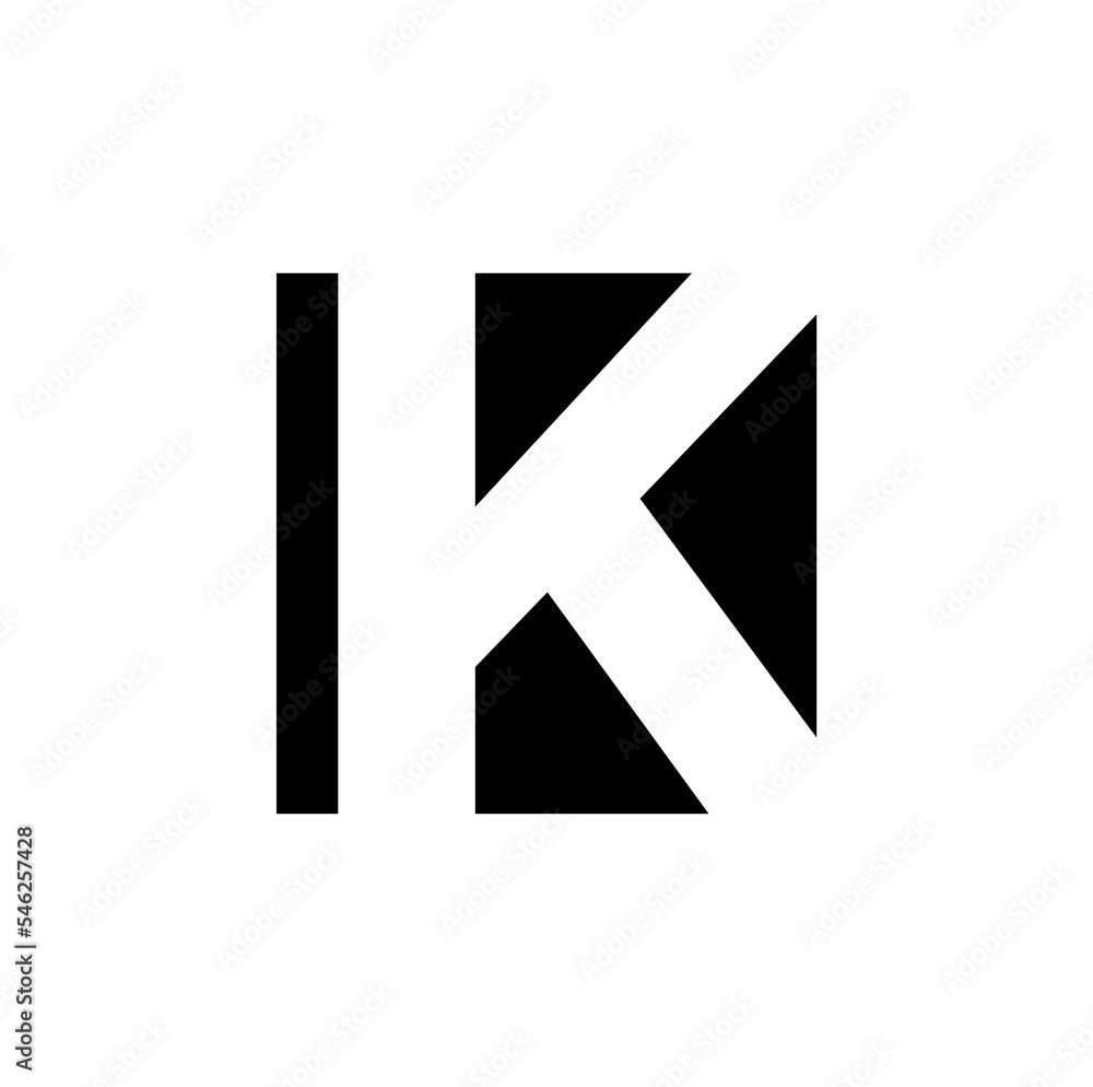 K company name initial letter icon. K brand monogram. K company name initial letter icon. K brand monogram.