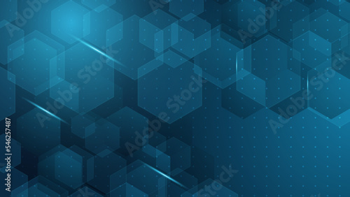 Abstract hexagon background for digital hi tech technology design. Vector illustration. Digital technology innovative concept.