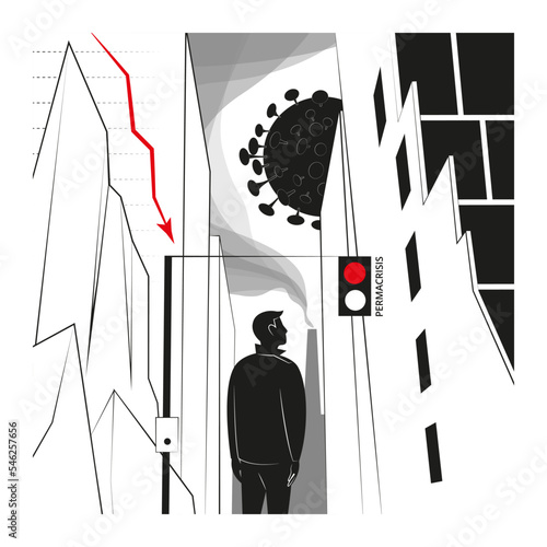 A person who is in a long period of instability and lack of security, in a state of permanent crisis