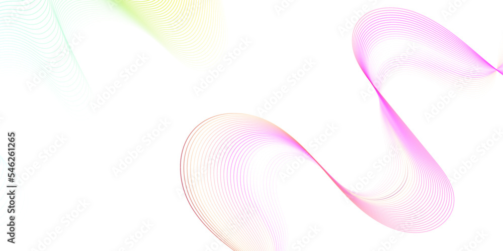 Pink ribbon on white Abstract muted background with blue wavy lines. Abstract wave curve lines banner background design. Vector illustration. Modern template abstract design flowing particles wave. Pink ribbon on white Abstract muted background with blue wavy lines. Abstract wave curve lines banner background design. Vector illustration. Modern template abstract design flowing particles wave.