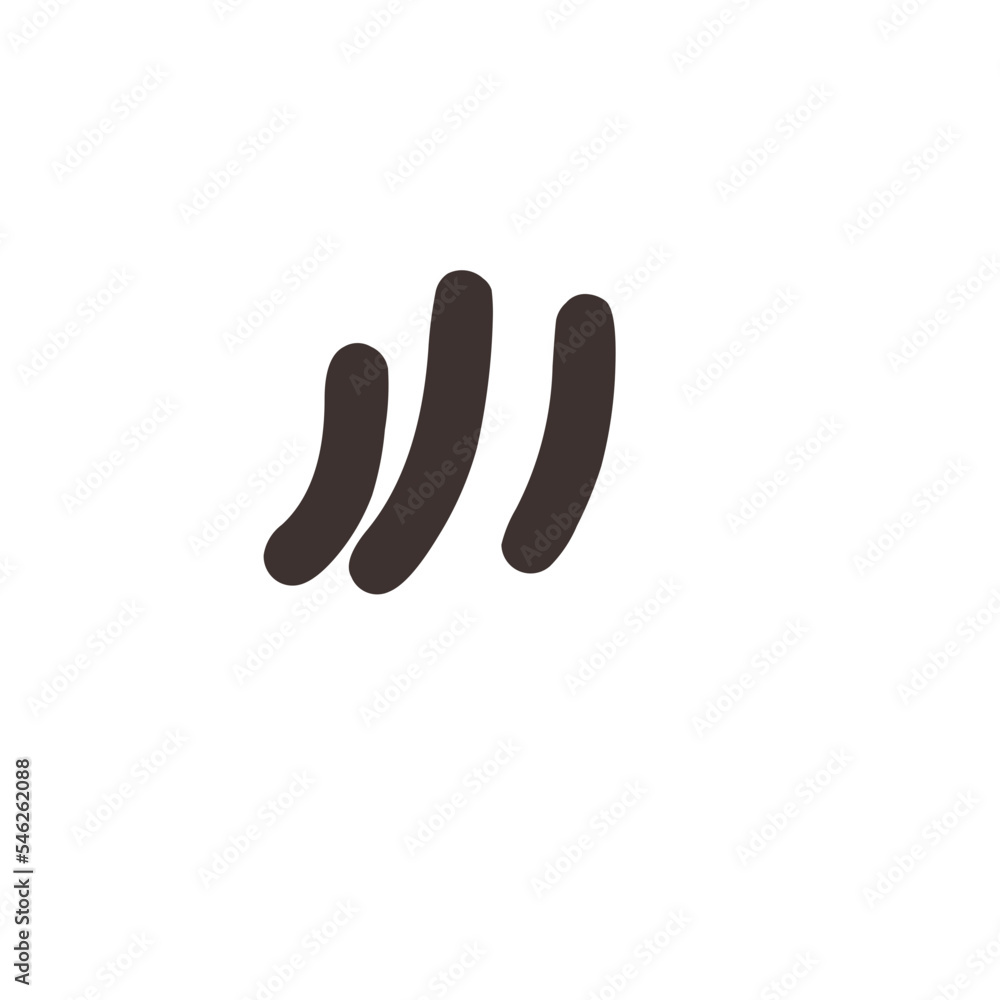 Autumn three line curve doodle Autumn three line curve doodle