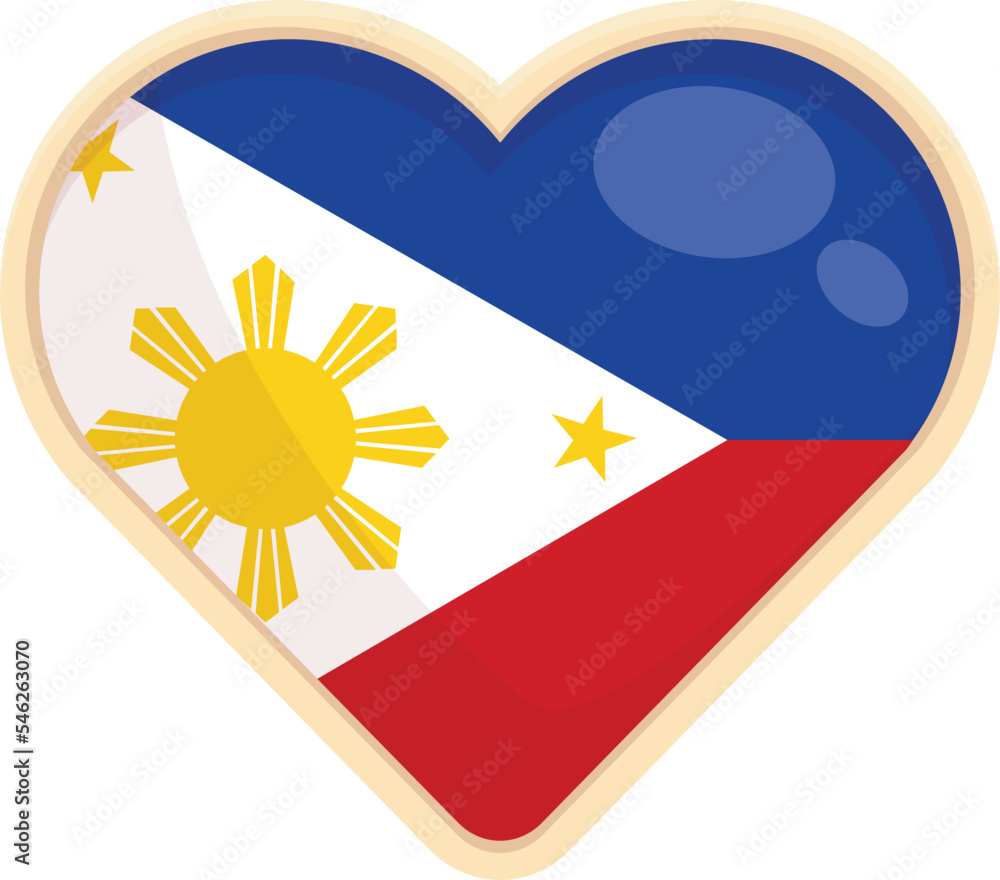 Philippines heart icon cartoon vector. Travel people. Filipino tourism Philippines heart icon cartoon vector. Travel people. Filipino tourism