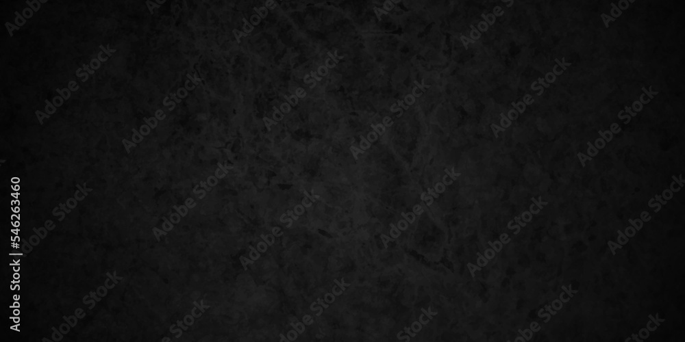 Black stone concrete grunge texture and backdrop background anthracite panorama. Panorama dark grey black slate background or texture.	