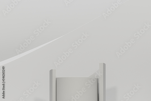 3d background products display podium scene. background 3d rendering with podium. stand to show cosmetic products. Stage showcase on pedestal display white studio. 3d rendering illustration