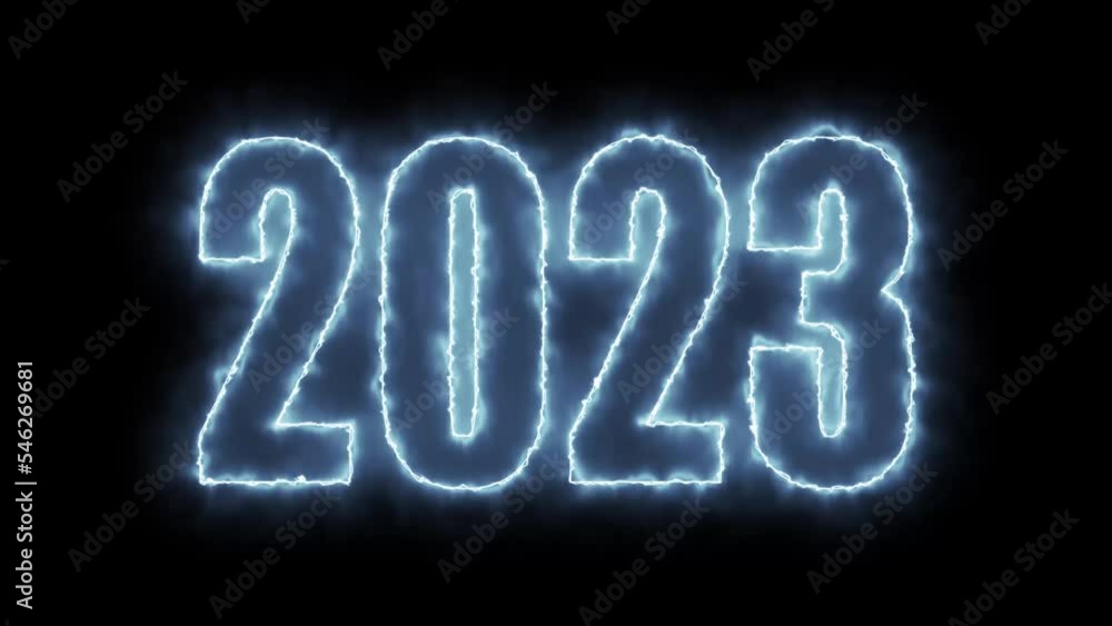 Text 2023 animation Isolated on black background, 2023 new year, design template Happy 2023 New Year concept Holiday animate card Text 2023 animation Isolated on black background, 2023 new year, design template Happy 2023 New Year concept Holiday animate card