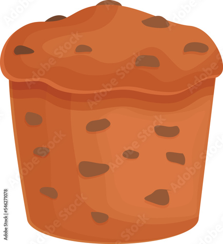 Raisin panettone icon cartoon vector. Cake bread. Food idea