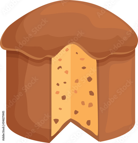 Easter panettone icon cartoon vector. Italian cake. Bread sweet
