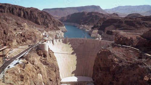 Hoover Dam, Nevada - USA. General view of the dam photo