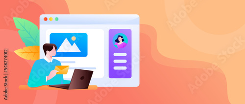 Business work character flat vector concept operation illustration
