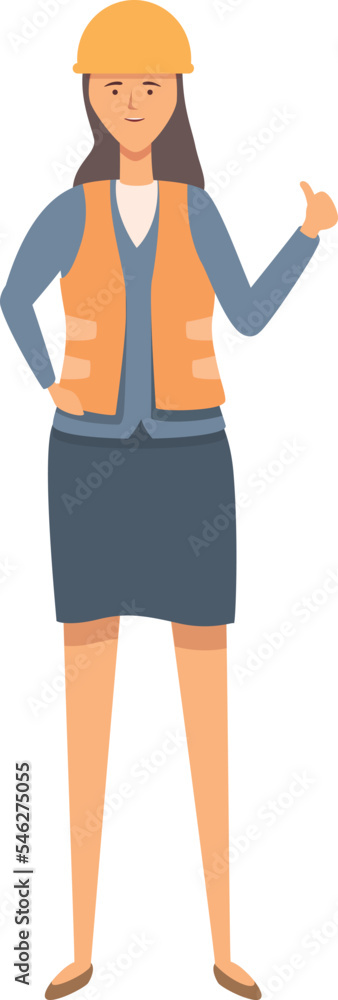 Woman contractor icon cartoon vector. Female worker. Engineer woman Woman contractor icon cartoon vector. Female worker. Engineer woman