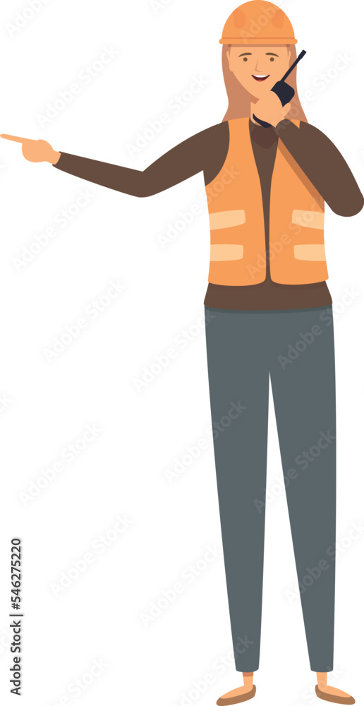Adult engineer icon cartoon vector. Worker female. Work business Adult engineer icon cartoon vector. Worker female. Work business