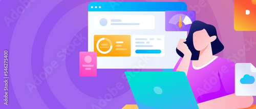 Business work character flat vector concept operation illustration
