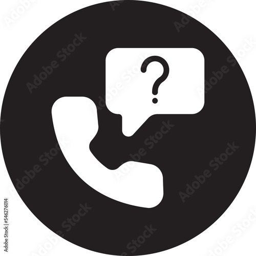 quiz call glyph icon