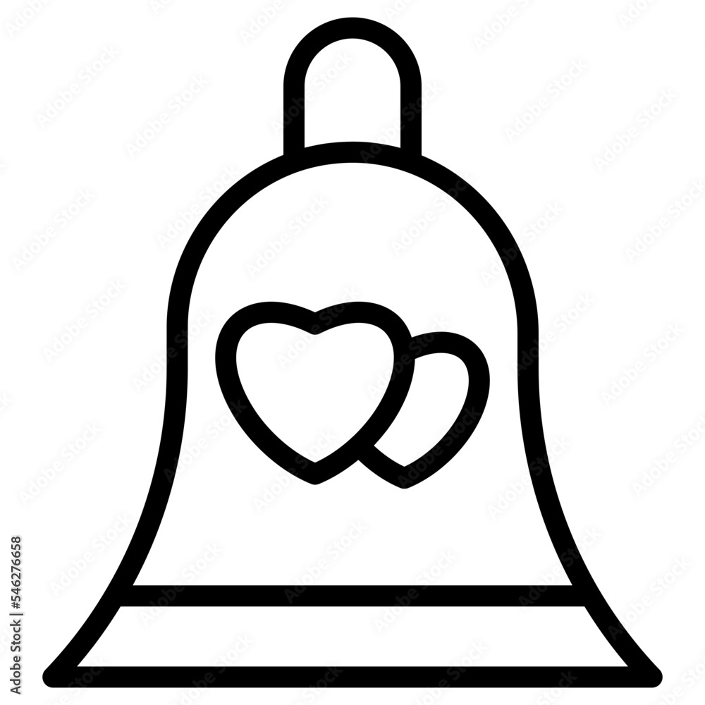 Obraz premium bell love icon