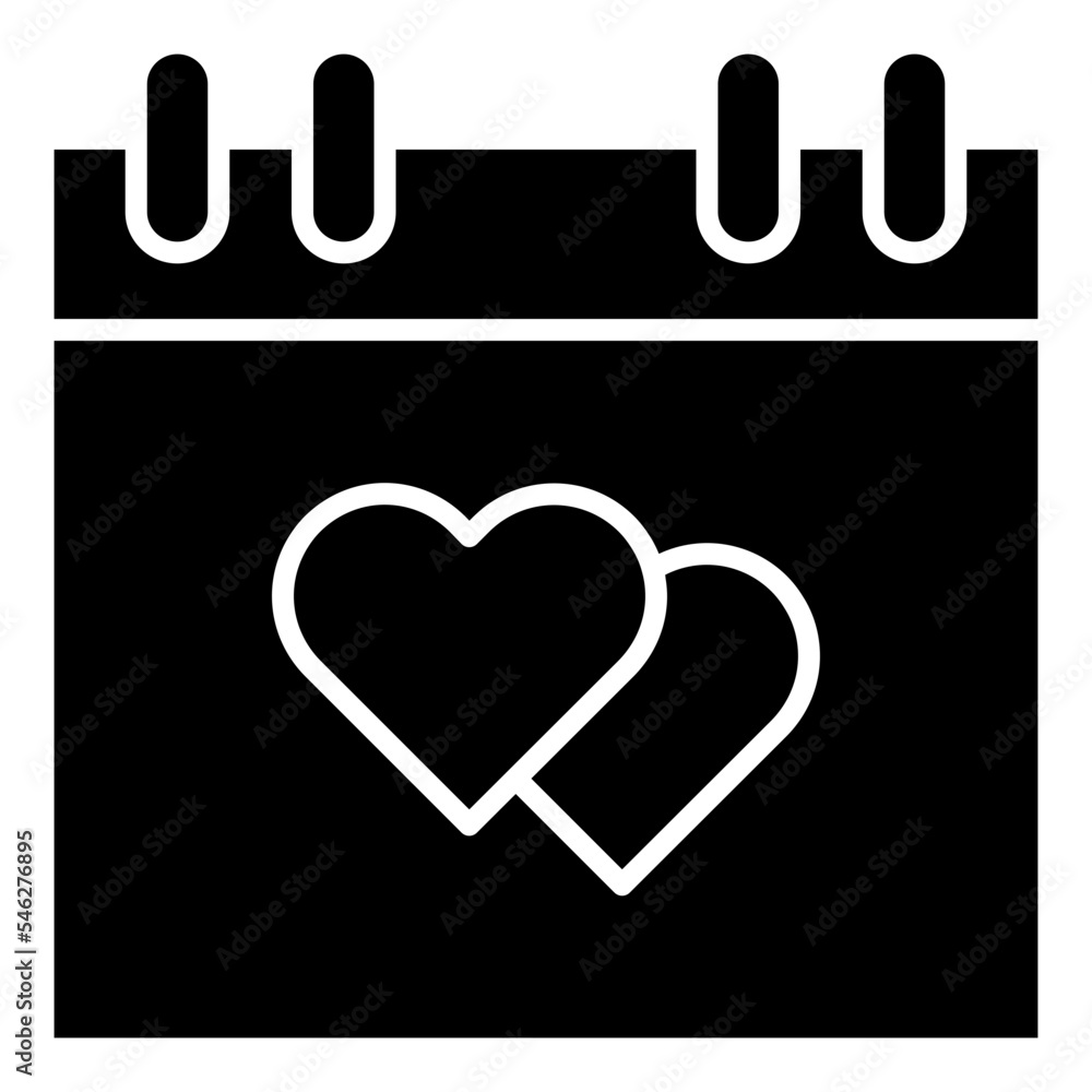 calendar love icon calendar love icon