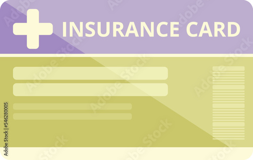 Medical card icon cartoon vector. Helath insurance. Patient card photo
