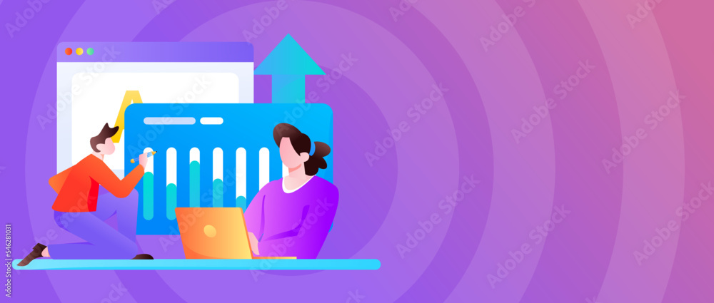 Obraz premium Business work character flat vector concept operation illustration 