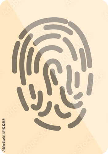 Crime fingerprint icon cartoon vector. Man detective. Coat spy