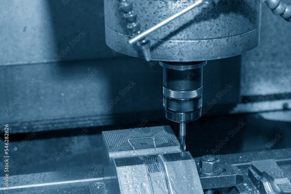The CNC milling machine cutting press die by solid ball end mill tool. The CNC milling machine cutting press die by solid ball end mill tool.