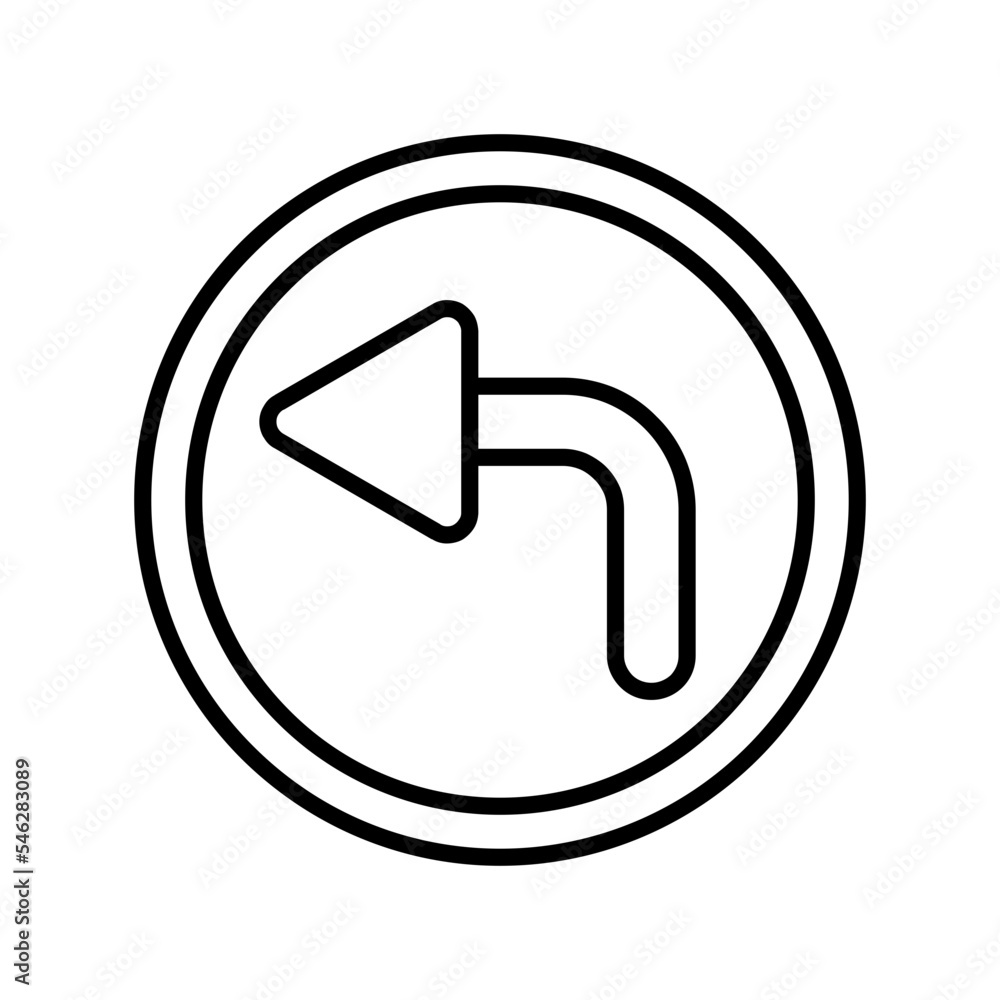 Turn Left Icon Turn Left Icon