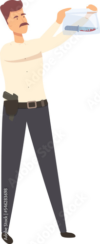 Agent icon cartoon vector. Detective investigation. Man coat