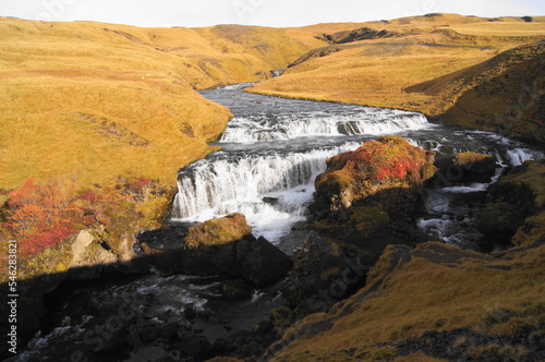 Skogafoss Waterfall (60m drop and 25m wide), Iceland © Duncan