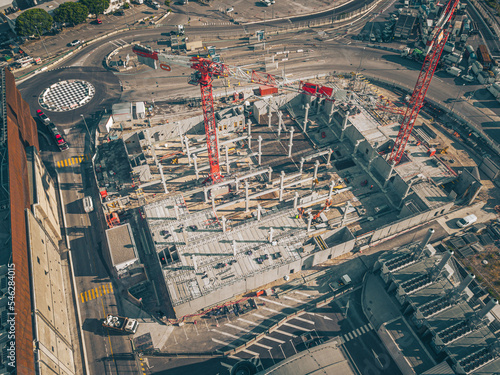 Chantier vue de drone