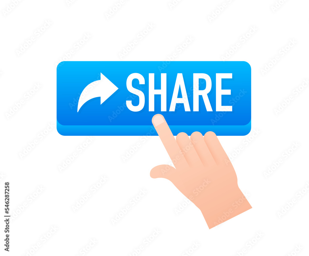 Share button, great design for any purposes. White background. Cartoon vector illustration. Arrow vector icon Share button, great design for any purposes. White background. Cartoon vector illustration. Arrow vector icon