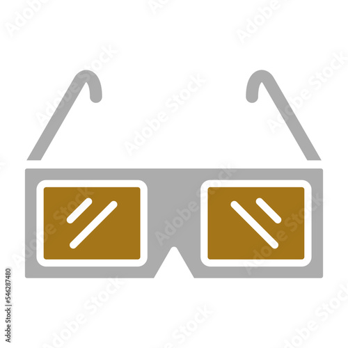 3d Glasses Icon Style