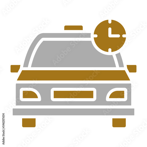 Busy Taxi Icon Style