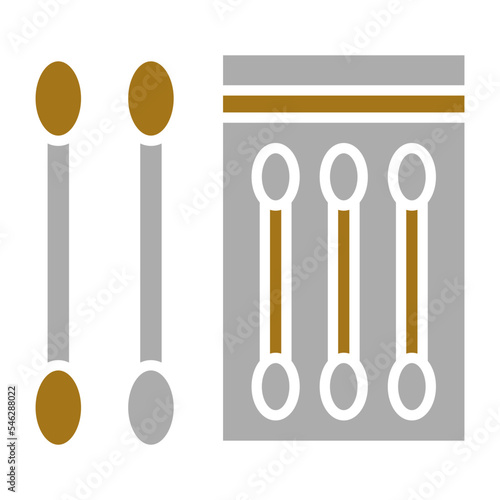 Cotton Swabs Icon Style