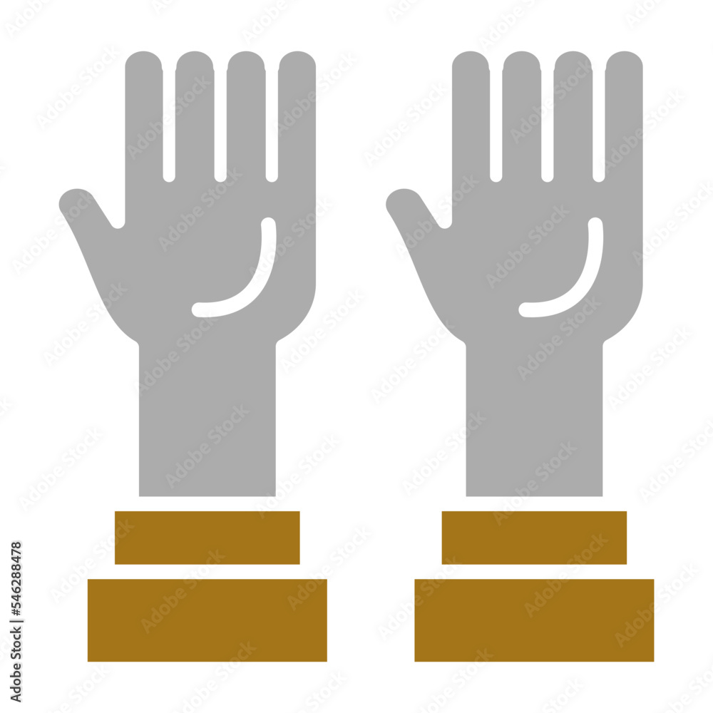 Hands Up Icon Style Hands Up Icon Style