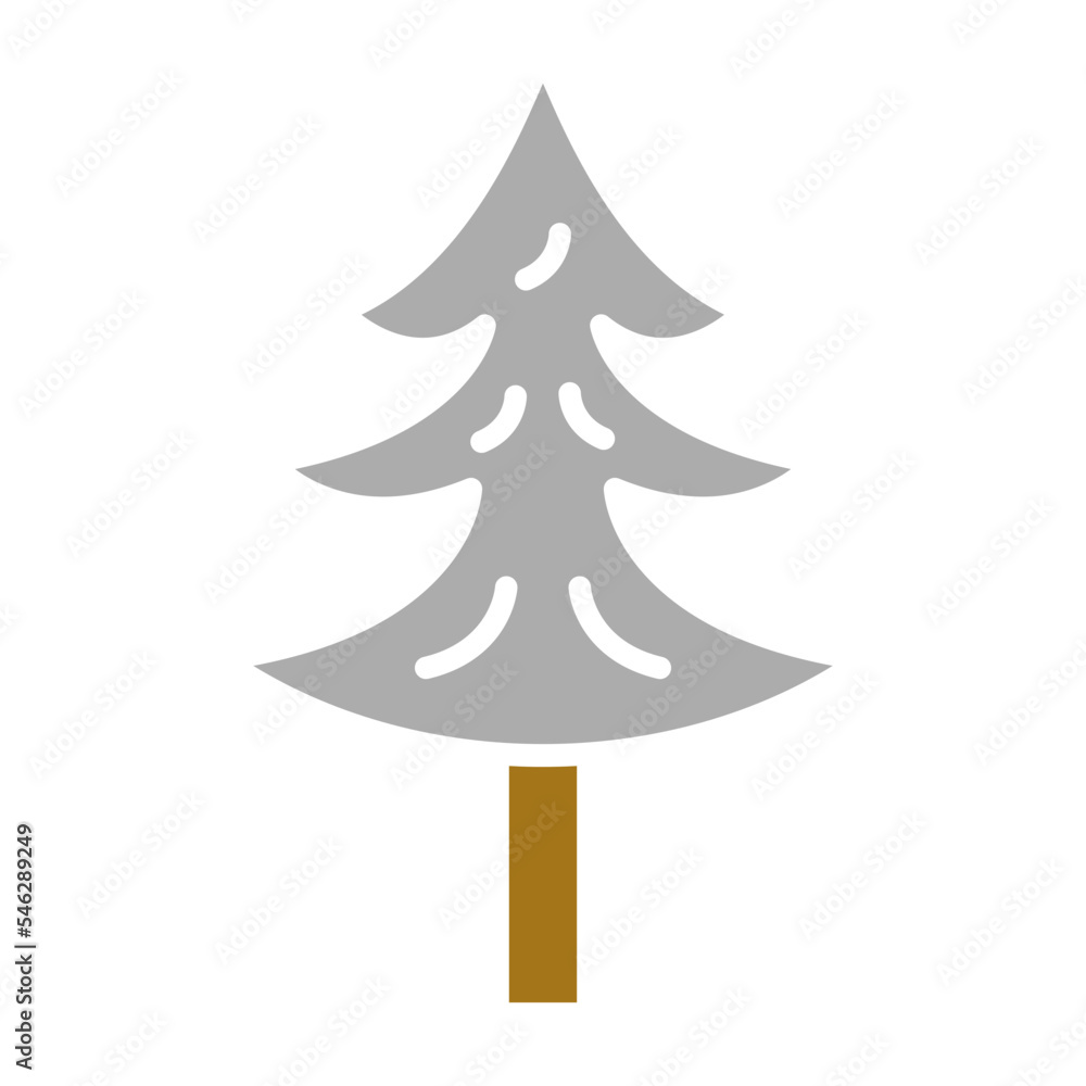 Fototapeta premium Pine Tree Icon Style