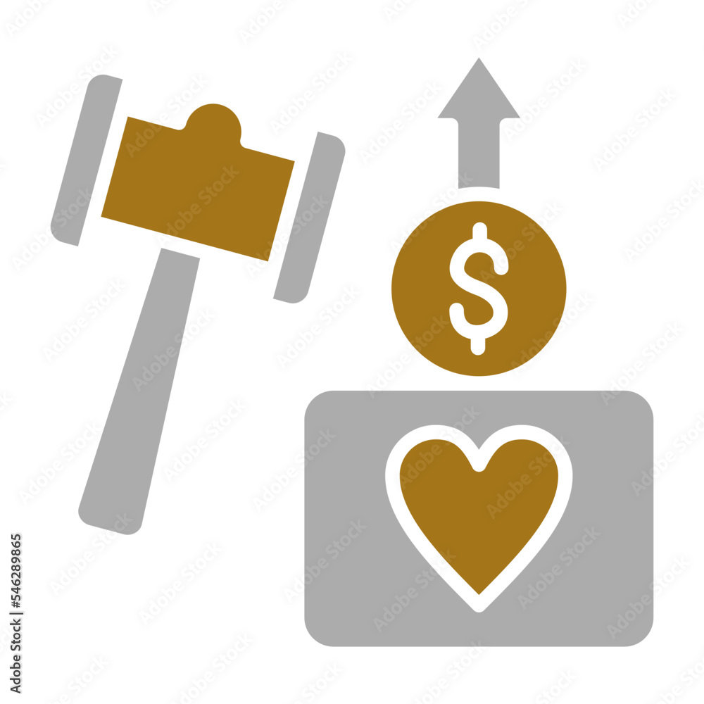 Charity Auction Icon Style Charity Auction Icon Style