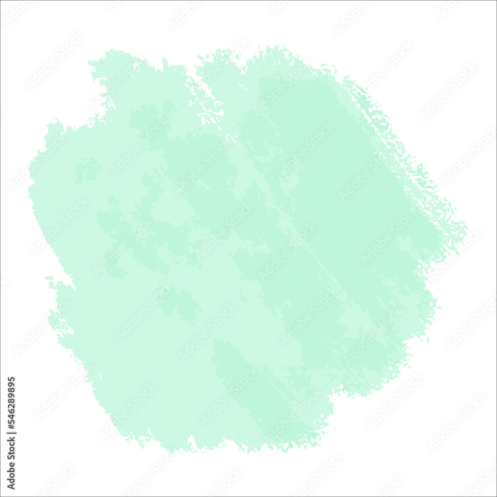 A green delicate cute spot of paint without a background. Vector brushstroke for backgrounds and other designs.