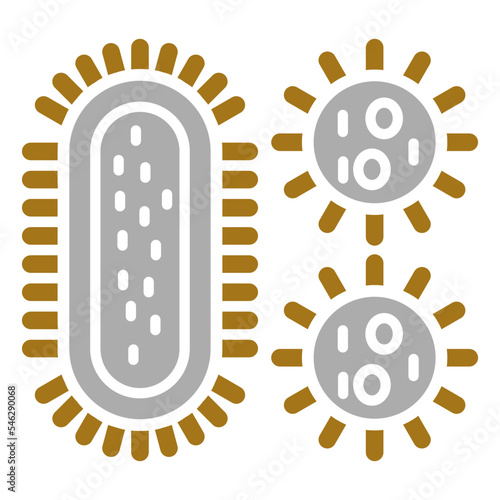 Bacteria And Virus Icon Style