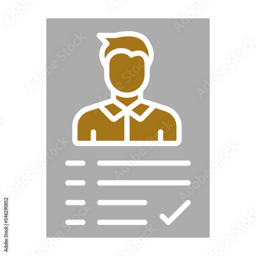 Job Candidate Male Icon Style