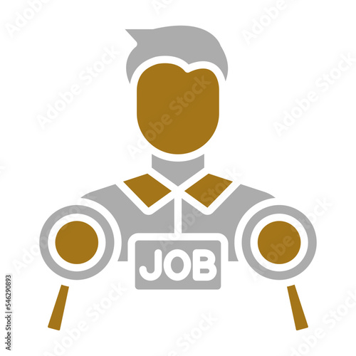Job Seeker Male Icon Style