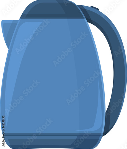 Blue kettle icon cartoon vector. Water pot. Hot tea pot