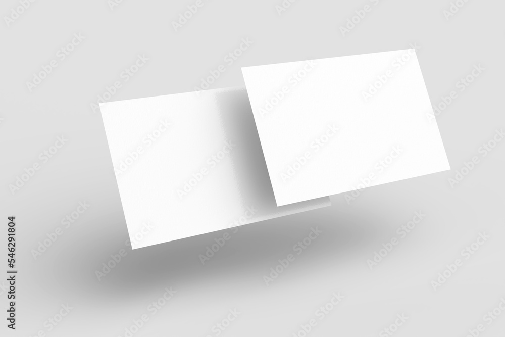 blank white business cards mock up. 3d render blank white business cards mock up. 3d render