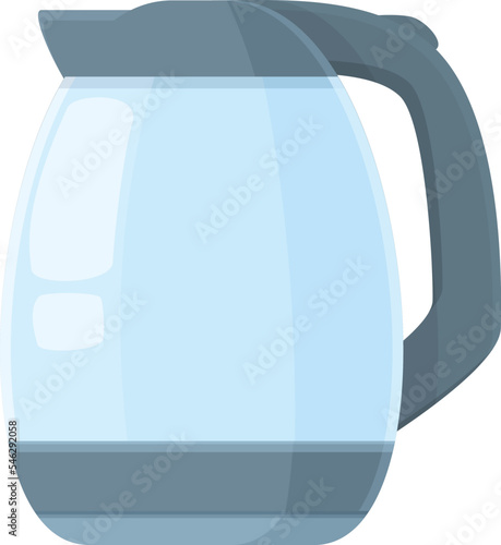 Transparent kettle icon cartoon vector. Water teapot. Electric pot