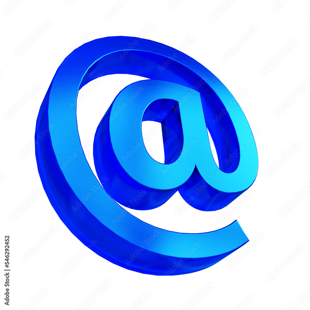 blue internet address symbol icon 3d render design blue internet address symbol icon 3d render design