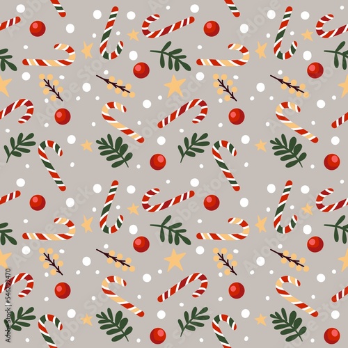 seamless pattern with christmas balls