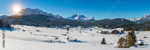 Zugspitze im Wettersteingebirge im Winter