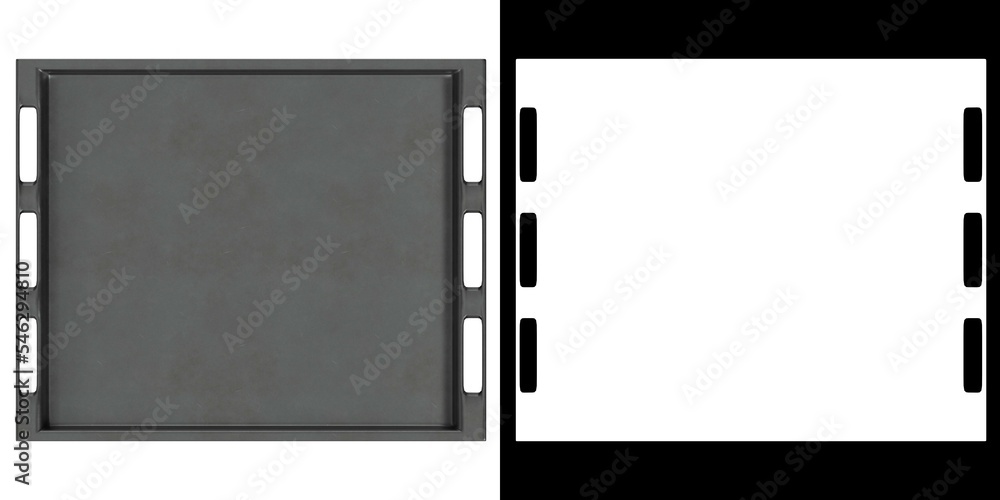 3D rendering illustration of an oven drip pan 3D rendering illustration of an oven drip pan