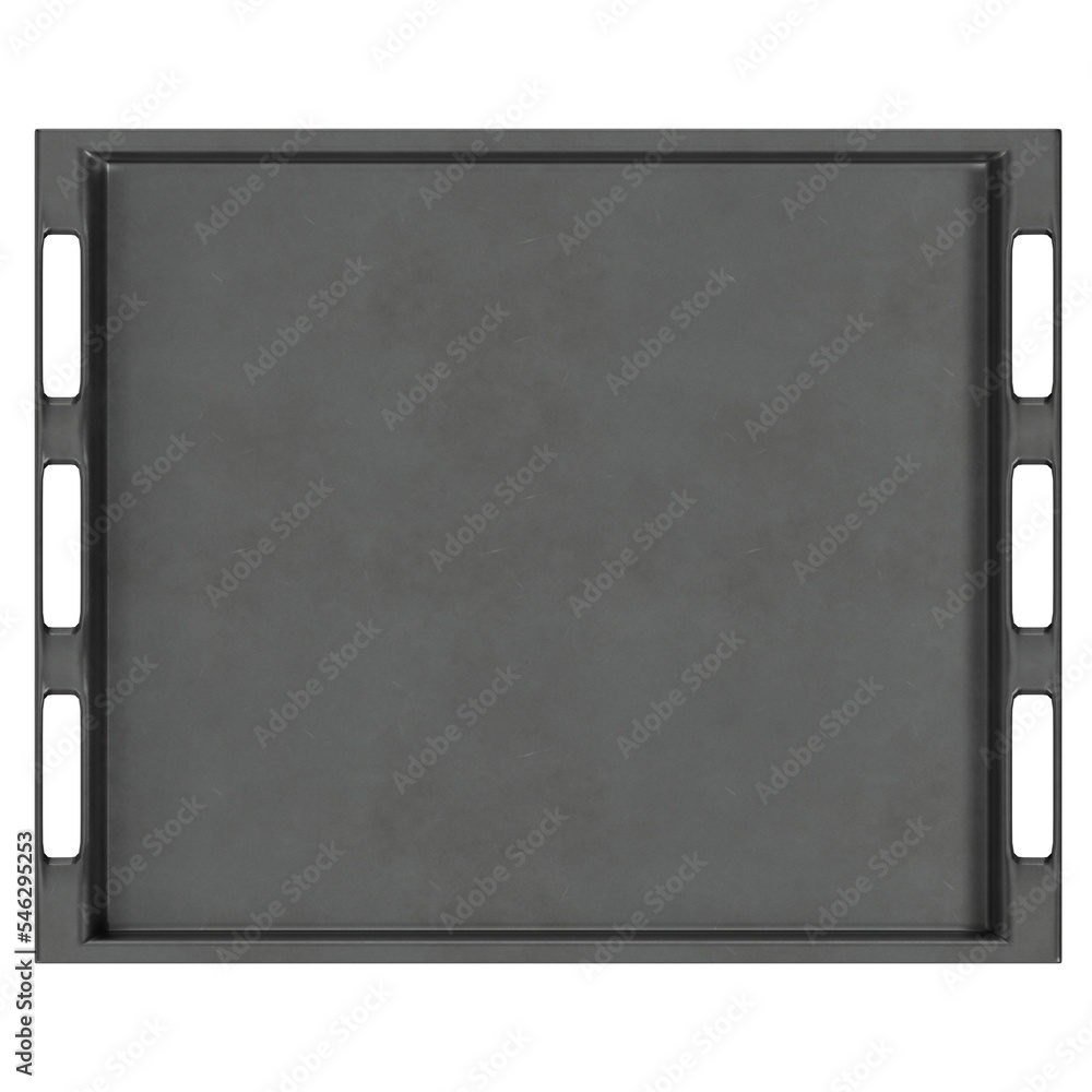 3D rendering illustration of an oven drip pan 3D rendering illustration of an oven drip pan