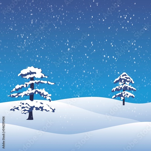 Wallpaper Mural winter landscape with snow and trees background  Torontodigital.ca