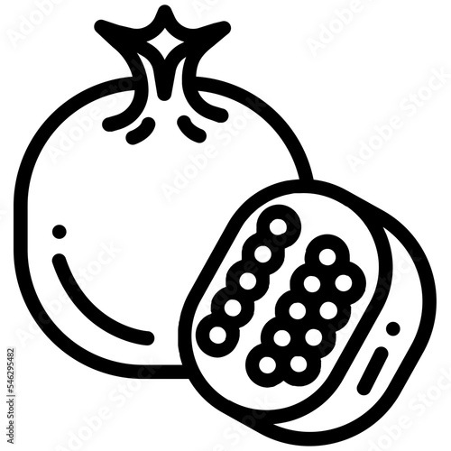 pomegranate fruit icon