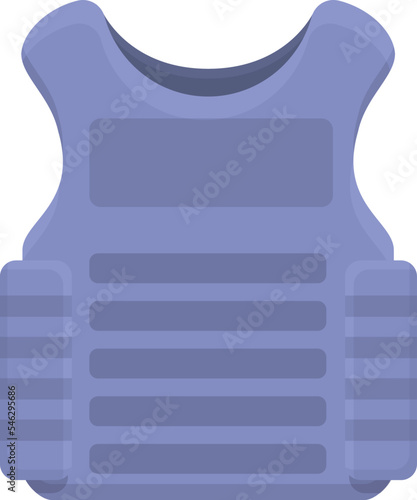 Safety vest icon cartoon vector. Police proof. Uniform assault