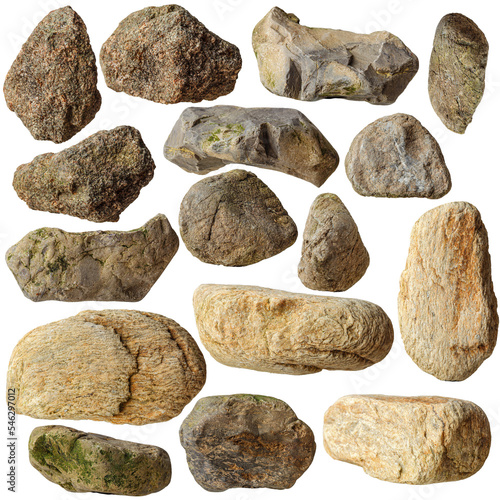 several isolated stones. photo